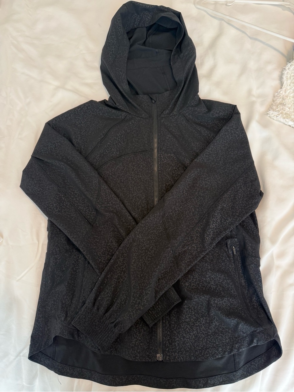 Athleta Black Hooded Athletic Jacket lightweight - Size S